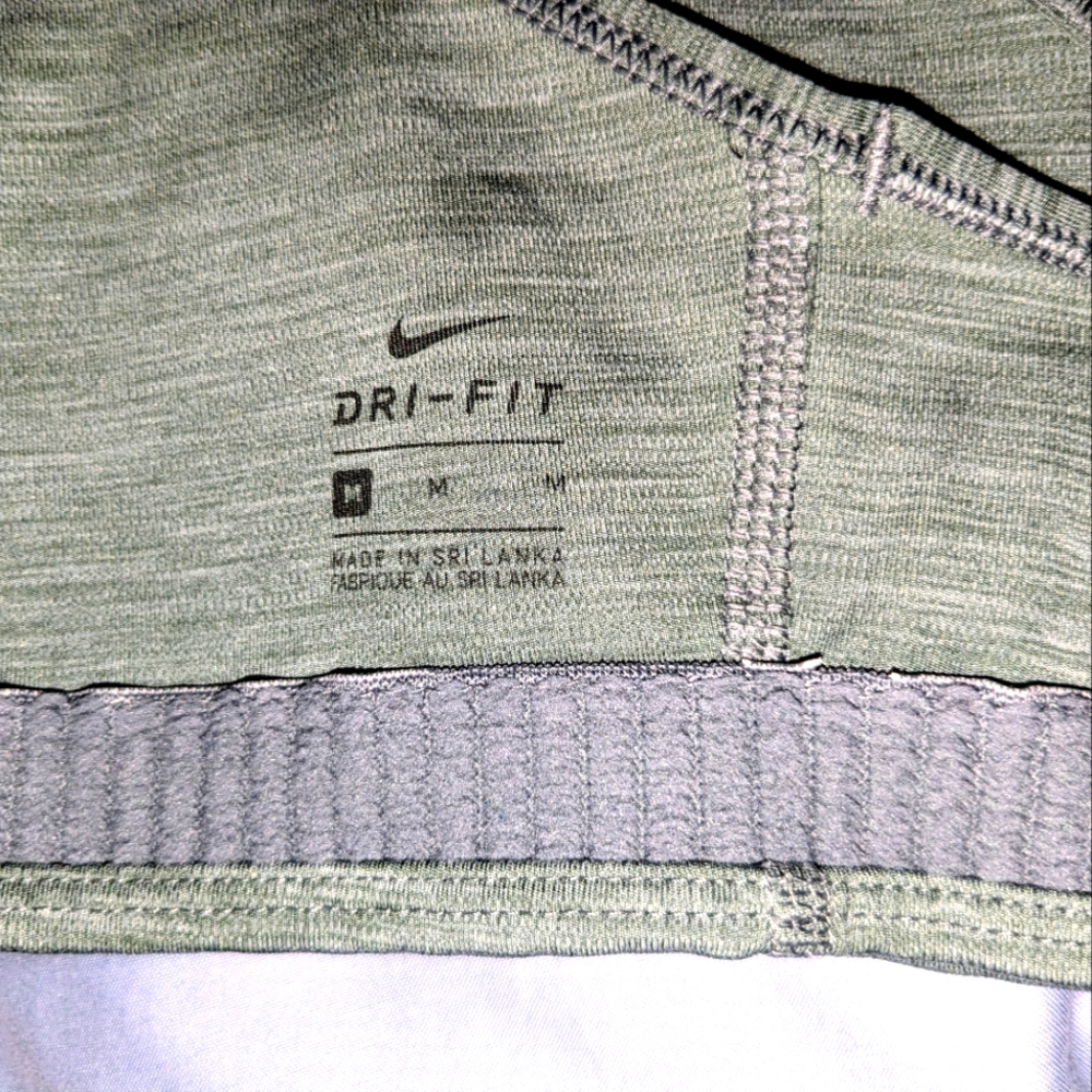 Nike Women's Sports Bra Size Medium Heathered Gray Dri-Fit Athletic Racerback - Picture 8 of 8